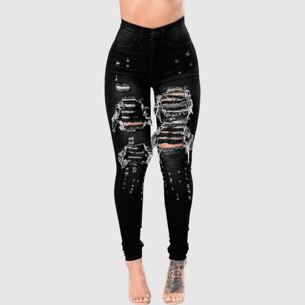 Damen Ripped Denim Jeans